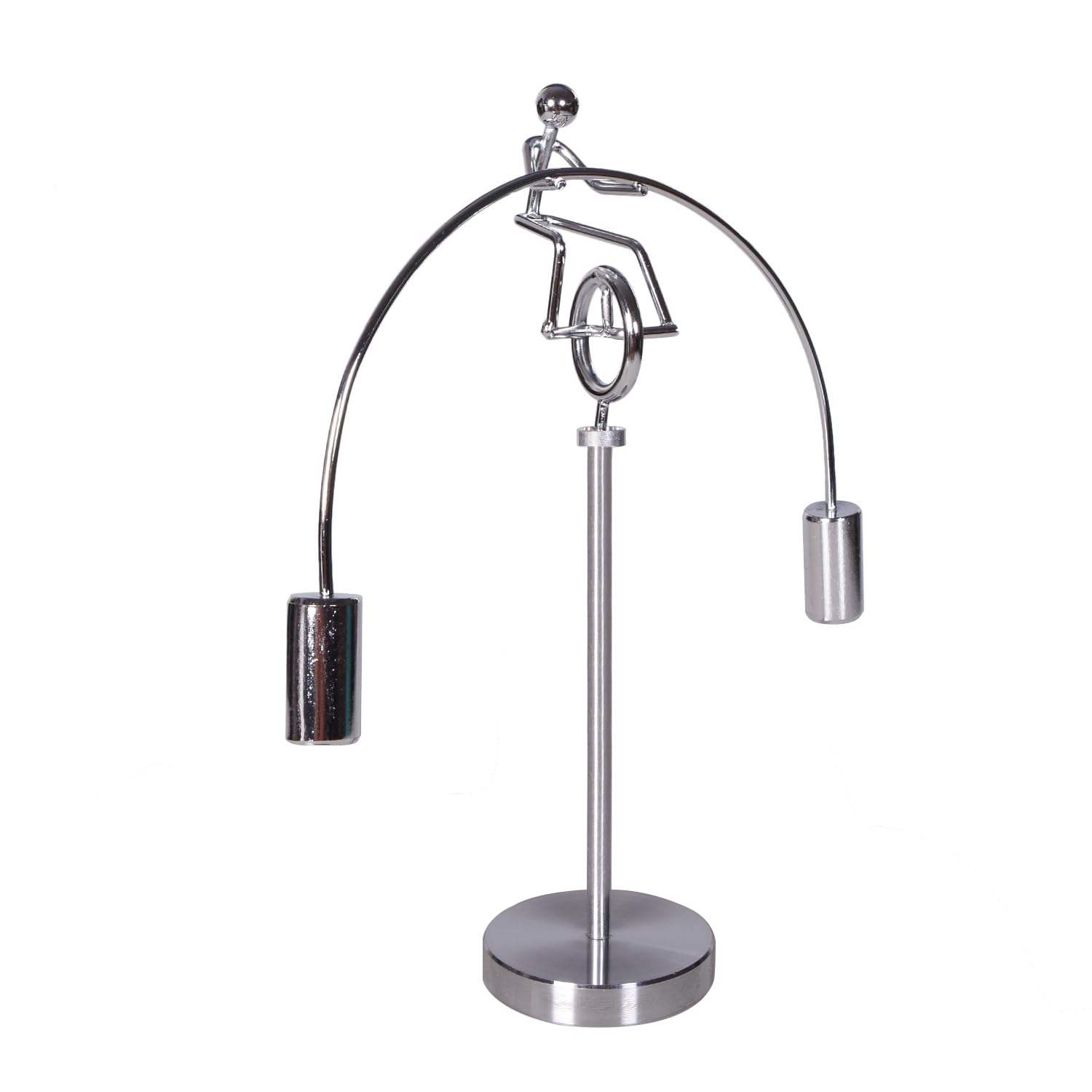 ThinkTop Desk Dynamic Balancing Instrument Weightlifter Kinetic Art Balance Steel Balance Physics Eduecational Home Office Decoration