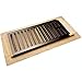 Homewell White Oak Wood Floor Register, Drop in Vent with Damper, 4x10 Inch, Unfinished