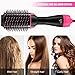 Hot Air Brush, Blow Dryer Brush, One Step Hair Dryer & Volumizer, Ceramic Electric Blow Dryer, 3 in1 Styling Brush Styler (Black/Pink)