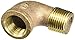 Anderson Metals 38116 Red Brass Pipe Fitting, 90 Degree Street Elbow, 1/2