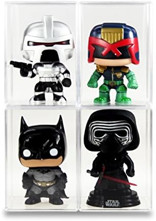 Set of 4 hard plastic boxes - Out of the box Funko Pop Crystal Clear Display Cases Protector