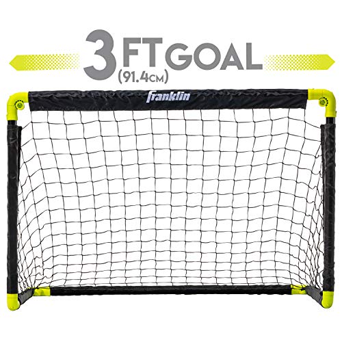 Franklin Sports Kids Mini Soccer Goal Set Backyard/Indoor Mini Net + Ball Set with Pump