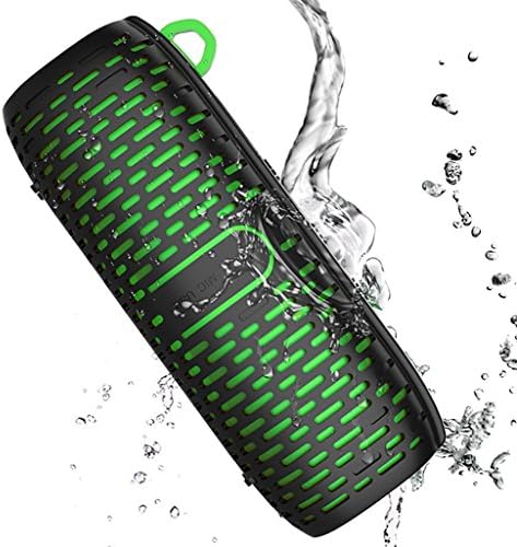 Portable Bluetooth Speaker, IPX4 Waterproof Shockproof 2x5 Watt Dual Drivers and Passive Bass Radiator Bluetooth Speakers (Green)