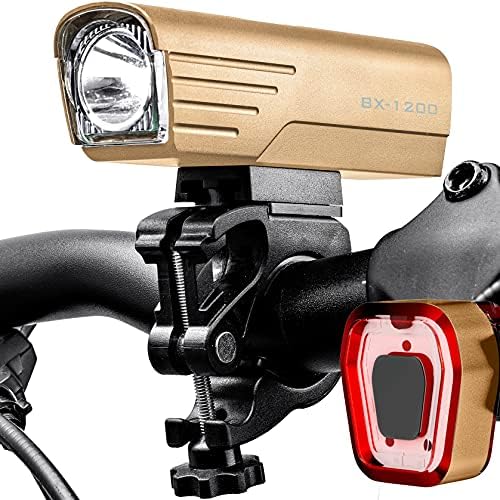 BX1200 Bike Light Set Powerful Front and Back Lights Rechargeable USB