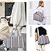Baby Diaper Bag, Large Stylish Tote Convertible Travel Baby Bag for Boys Girls with Changing Pad, Insulated Pockets (Grey)