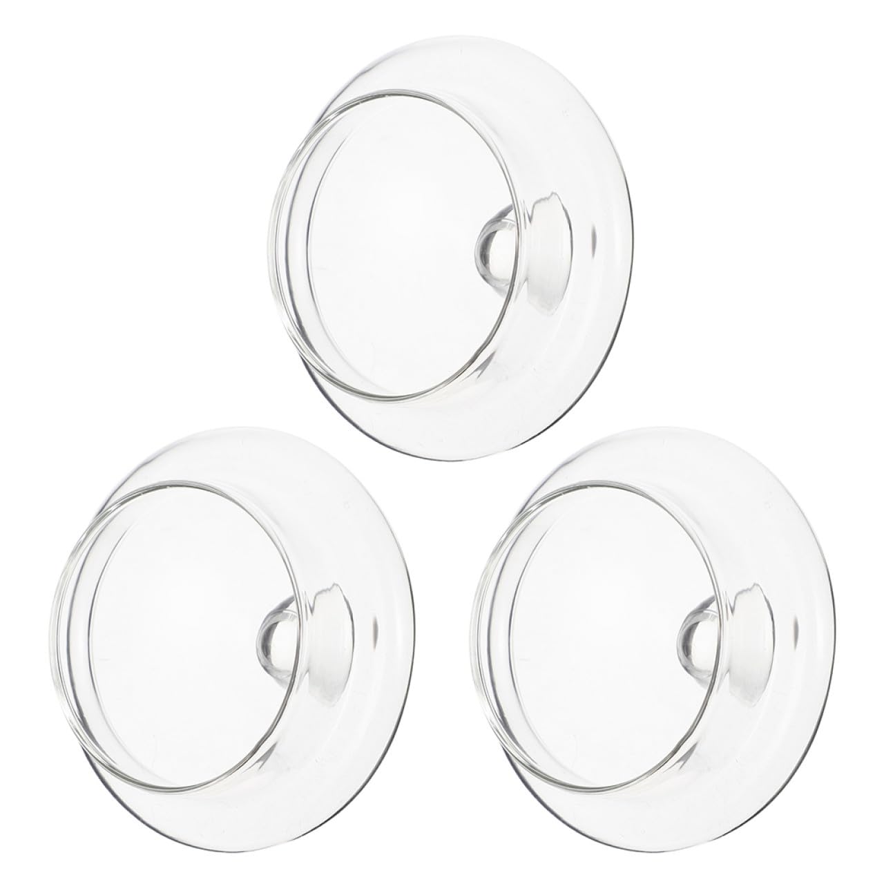 Angoily 3pcs Replacement Glass Lid - Clear Lids Replacement - Teapot Lid Replacement for Small Teapot, Glass Tea Pots, Glass Drink Dispenser, Beverage Dispenser(3.2inch)