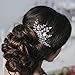 Unicra Bride Crystal Wedding Hair Combs Silver Bridal Hair Pieces Wedding Hair Accessories for Women and Girls