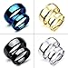 Fate Love His and Her Stainless Steel Pure Black Matching Set Real Love Couples Men Women Wedding Band (A Pair)
