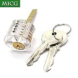 MICG Professional Visible Practice Cutaway Transparent Door Lock Cylinder Pick Training Skill For Locksmith