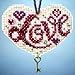 Love Beaded Counted Cross Stitch Charmed Ornaments Kit Mill Hill 2013 I Love MH163106