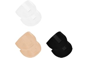 3 Pairs Set-in Shoulder Pads Foam Shoulder Pads 1.5cm Thickening Black/White/Beige