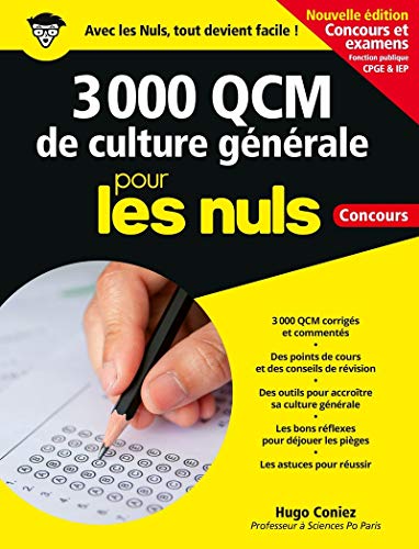 3 000 QCM de Culture générale pour les Nuls Concours - Nouvelle édition - concours et examens Fon by (Paperback)