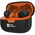AGM Buds 3 True Wireless Bluetooth Earbuds + Charging Case - in Ear Light-Weight Noise Cancellation Bluetooth Headphones Built-in Microphone, 20H Playtime, Bluetooth 5.4, Black & Orange (Mixed)