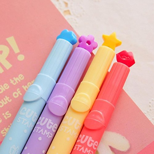 image for Gbell 3PC Color Highlighters Inks Stamp Pen, Creative Marker Pen schoo