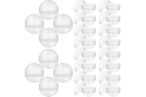 Kichvoe 100pcs Vending Machines Capsules 5CM Clear Round Gumball Machines Capsules Plastic Party Favors Container Fillable Ba