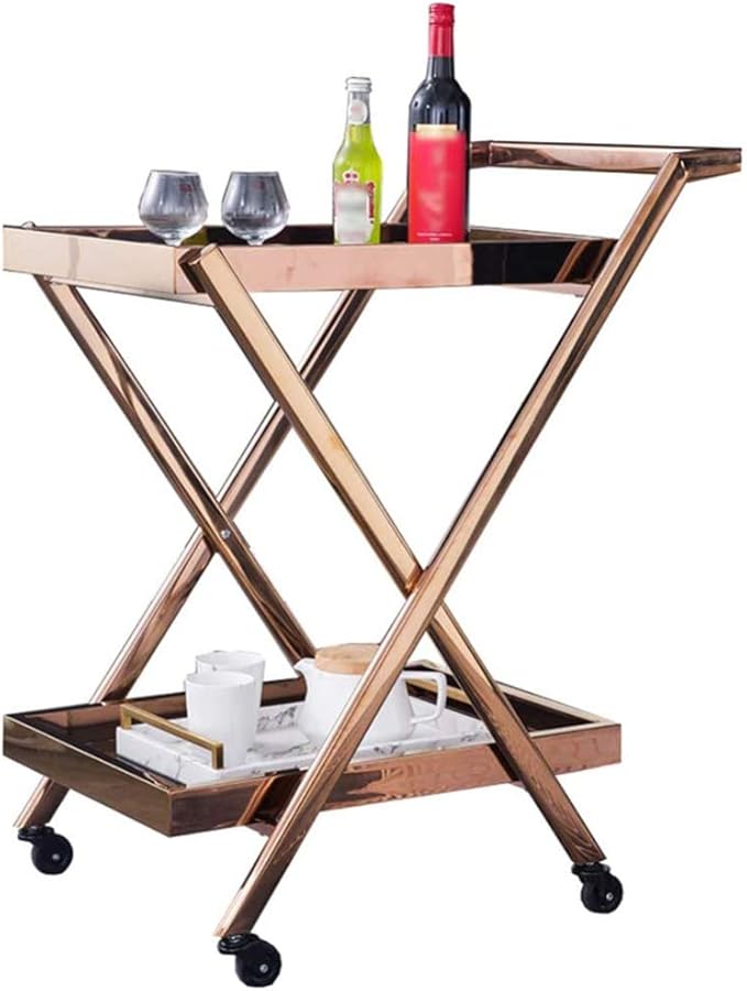 lxfy Carro de Barra rodante, Carro de Servicio de Vidrio con Marco de