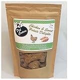 Healthy Delicious Sweet Potato And Chicken Dog Treats - All Natural Oven Baked Biscuits - Made With US Sourced Ingredients - Organic And Wholesome - Made In The US - 7oz Bag