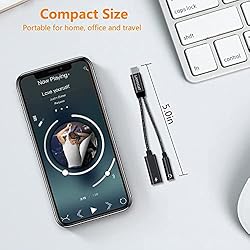 LAMSCAT USB C to 3.5mm Headphone Adapter and