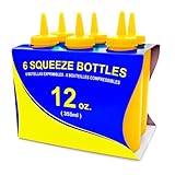 New Star 26498 Plastic Squeeze Bottle, 12-Ounce, Yellow, Set of 6 (Kitchen)