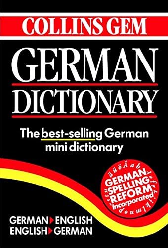 German Dictionary (Collins Gem) Paperback – Import, 1 Jun 1999