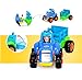 D-Mcark Early Educational Toddler Baby Toy Push and Go Friction Powered Car Toys Sets of 4 Tractor Bulldozer Mixer Truck and Dumper for Children Kids Boys and Girls 1 Year Old to 3 Year Old