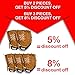 Webetop Kids Boys Baseball Gloves Professional Left Handed Soft Thicken Durable PU Leather Infield Catchers Mitt Brown 10.5