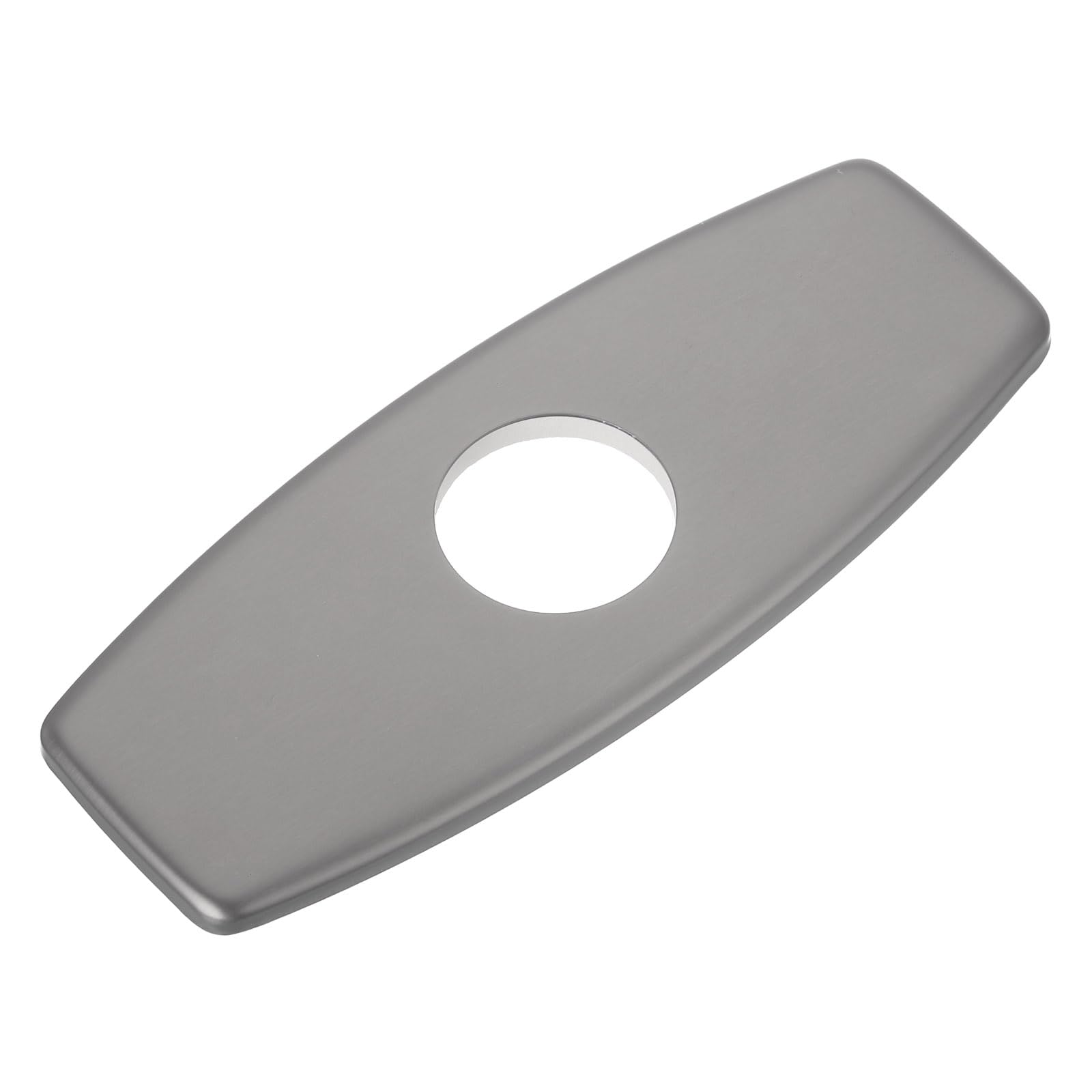 uxcell 6 Inch Hole Cover Deck Plate Escutcheon, Stainless Steel Sink Cover Plate for Bathroom or Kitchen Sink Faucet, Round Grey