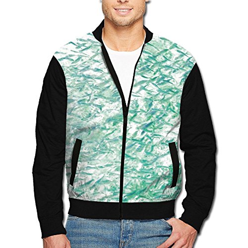 Ocean Sea Fish Aquarium Men's Polyester Stand Collar Front Zip Jacket