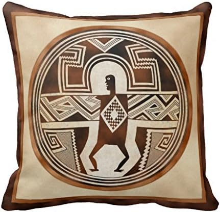 Mimbres Woven Man Throw Pillow Case