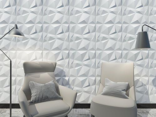 3D Decorative Wall Panels/Paintable Plant Fiber Design/Textured Eco Friendly Modern Wall Decor for TV Walls/Bedroom/Living Room Sofa