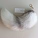 Fosrion Huge Fluffy White Gray Fox Tail Fur Cosplay Toy Alopex Lagopus Ring
