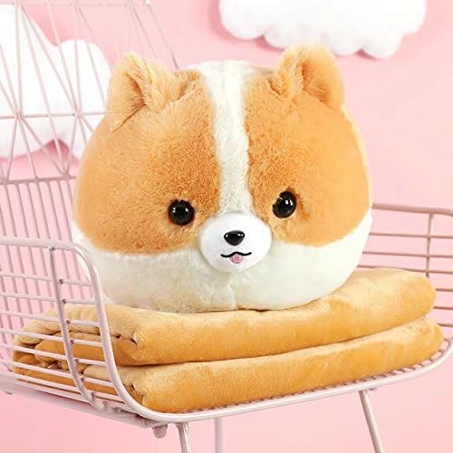 Cute Cartoon Plush Puppy Toys Throw Pillow Blanket Set for Baby,Kids