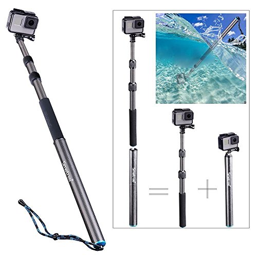 Smatree Carbon Fiber Detachable Extendable Floating Pole for GoPro Hero Fusion/7/6/5/4/3+/3/Session/Gopro Hero 2018,Action Cameras