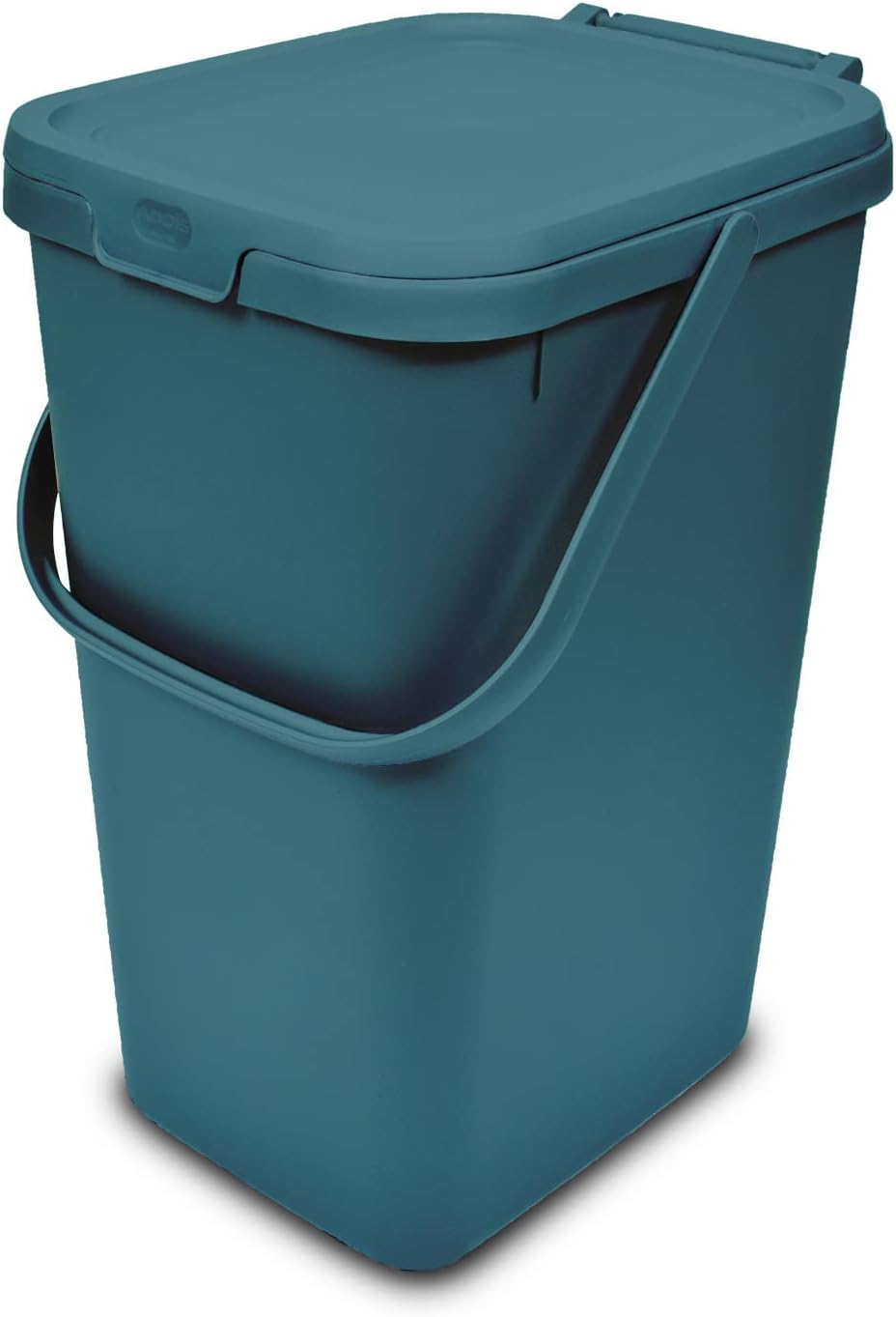 Addis 519354 18 Litre Kitchen Recycling Bin with Clip Lock Lid Teal