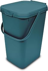 Addis 519354 18 Litre Kitchen Recycling Bin with Clip Lock Lid Teal
