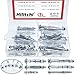 Hilitchi 42-Pcs [6-Sizes] Metal Zinc Plated Steel Hollow Wall Anchors Assortment Kit for Drywall Heavy Duty Molly Bolt Set