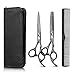 Hair Cutting Scissors Set with Hair Comb, Leather Scissors Case and Hair Cutting Cape, Sharp Regular Hair Cutting Shear, Hair Thinning Scissor Barber for Personal and Professional Use by TC JOY