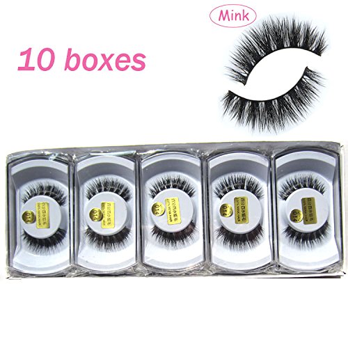 Wholesale 10 boxes/lot 100% real mink hair messy cross false eyel…