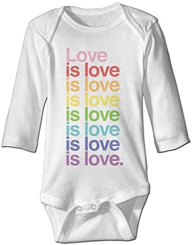 Infant Love Is Love Love Love Unisex Baby Onesie Jumpsuit Long-sleeve White 6 M