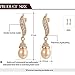 Angelady White Pearl Earring and Necklace Sets 18k Gold Plated Wedding Engagement Bridal Jewelry Sets (Earrings)