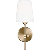 Generation Lighting 1-Light Baker Bath Fixture Wall Lamp Satin Brass 4187201-848 | Bathroom Light Fixture for Home Decor | Wa