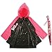 Disney Umbrella and Slicker Set, Toddler or Little Girl Rainwear Ages 2-7, Minnie Mouse, Medium, Age 4-5