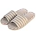 Wodeal Slippers, Women's and Men's Cotton Flax Casual House Slippers Indoor and Outdoor (260MM(Suit for Women US 8.5-9.5), Coffee)