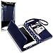 iPhone 8 Plus / iPhone 7 Plus Cover - Terrapin iPhone 8 Plus / iPhone 7 Plus Women's Case - Trifold Wallet Clutch Cover - Polka Dot Interior - Card Slots - Money Pocket - Wristlet - Navy Blue