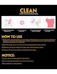 Adhesive Pasties - Juego de 2 fundas de silicona reutilizables para pezón