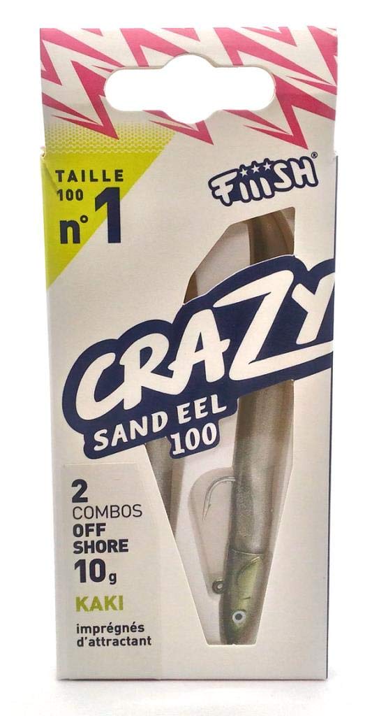 Fiiish Crazy Sand Eel 100 Double Combo Off Shore 10g Khaki
