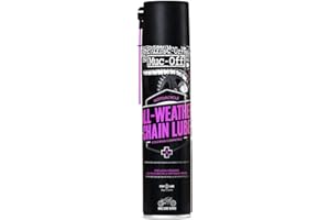 MUC-OFF Muc Off All-Weather Motorcycle Chain Lube, 400 Milliliters - Premium Motorbike Chain Lubricant Spray - Formulated for All Weather Conditions
