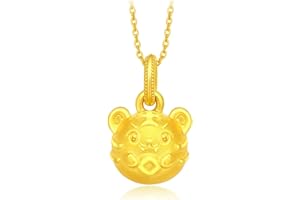 CHOW TAI FOOK 999 Pure 24K Gold Chinese Zodiac Rounded Face Pendant
