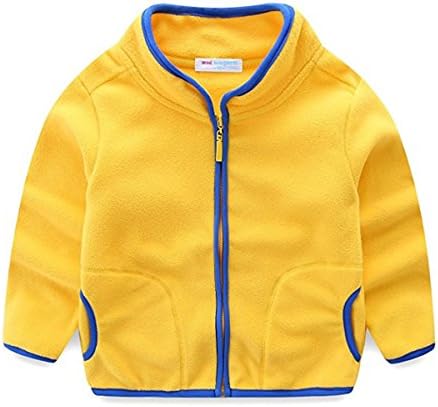 Little Kids Boys Girls Baby Toddler Super Soft Fleece Zip-up Long Sleeve Jackets Cardigan Outwear