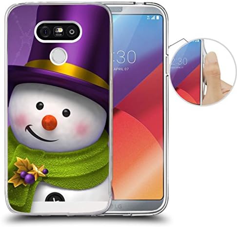 LG G6 Case Christmas, LG G6 Case, LAACO Beautiful Clear TPU Case Rubber Silicone Skin Cover for LG G6 (2016) - Holiday snowman Christmas